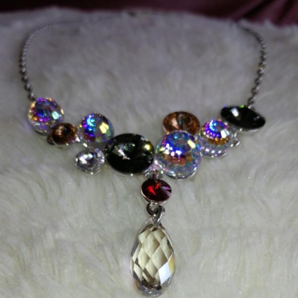 Multicolored Real Crystal Necklace